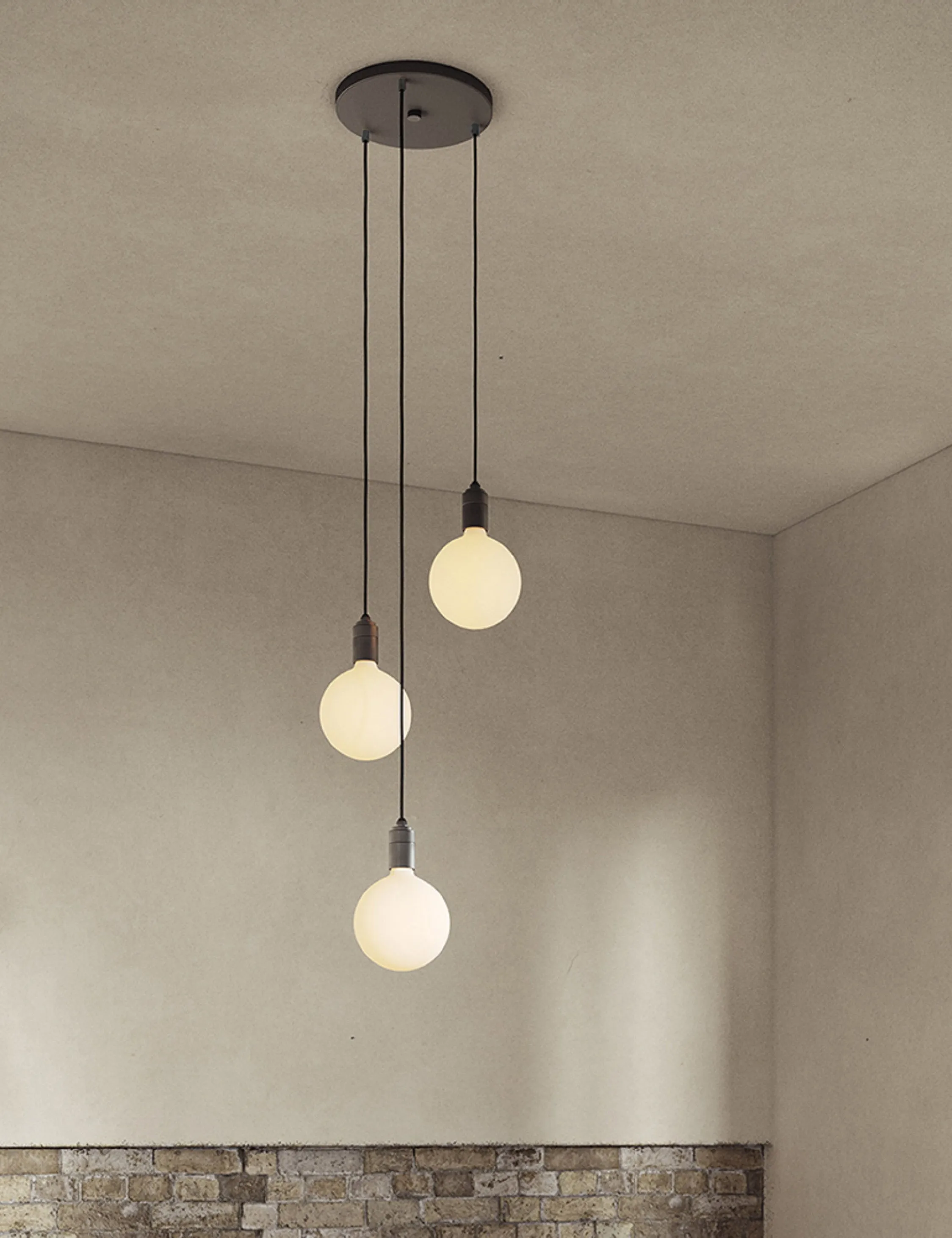 Triple Pendant Light with Sphere IV by Tala