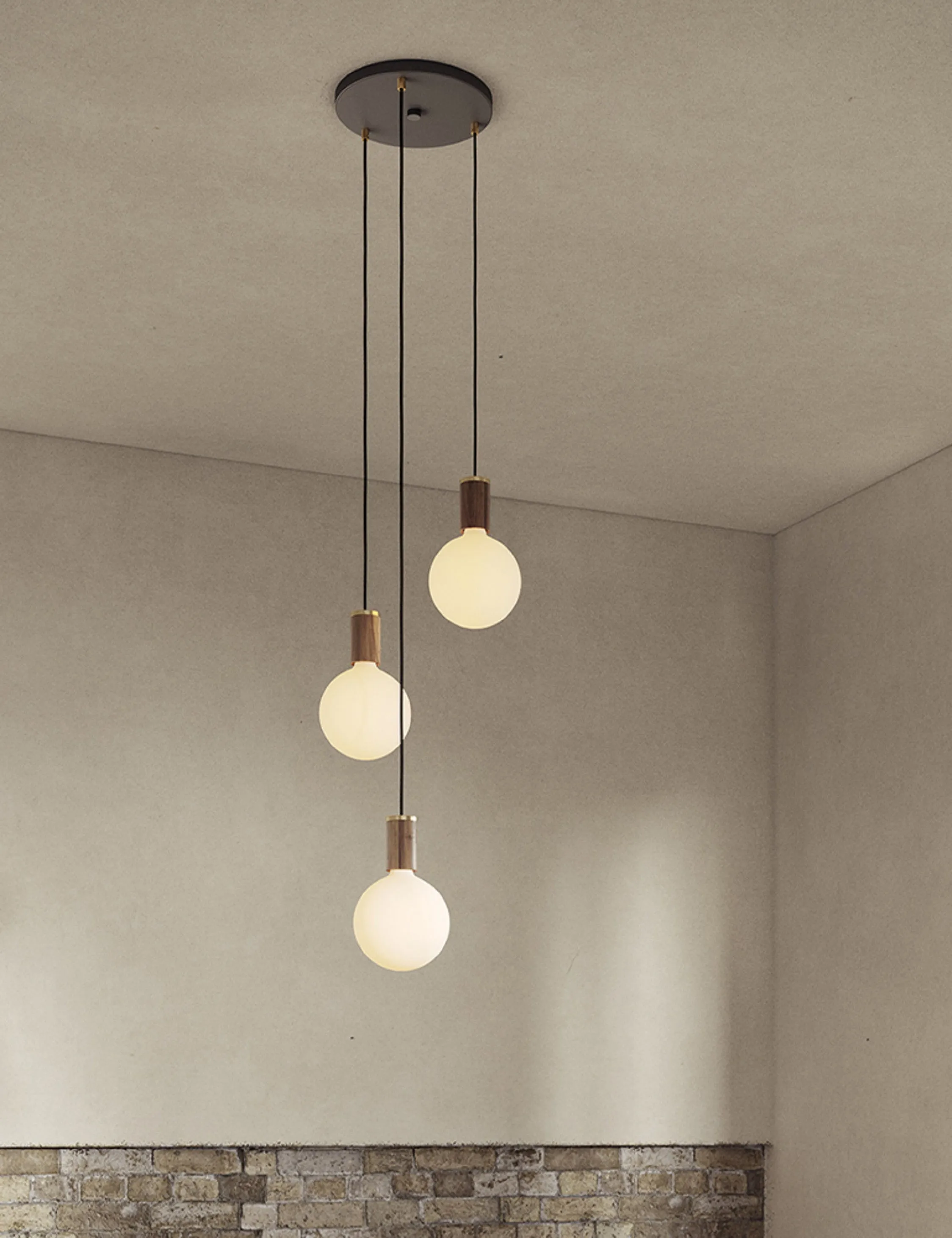Triple Pendant Light with Sphere IV by Tala