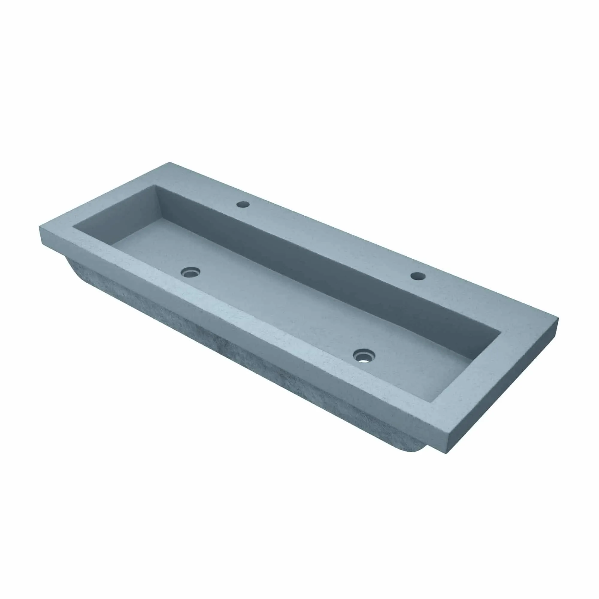 Trough 48-inch NativeStone Drop-in Double Bathroom Sink - 48 x 19 x 5