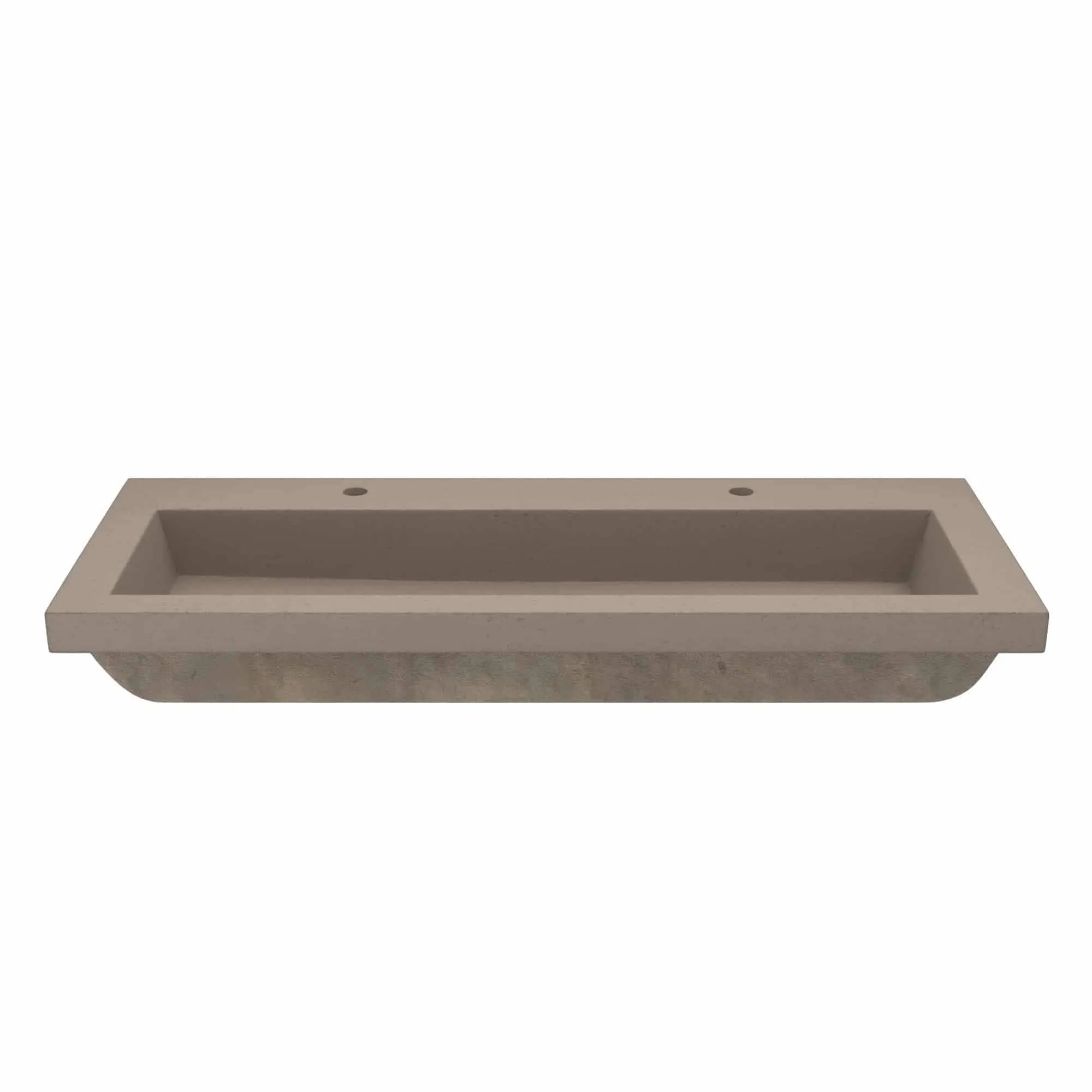 Trough 48-inch NativeStone Drop-in Double Bathroom Sink - 48 x 19 x 5