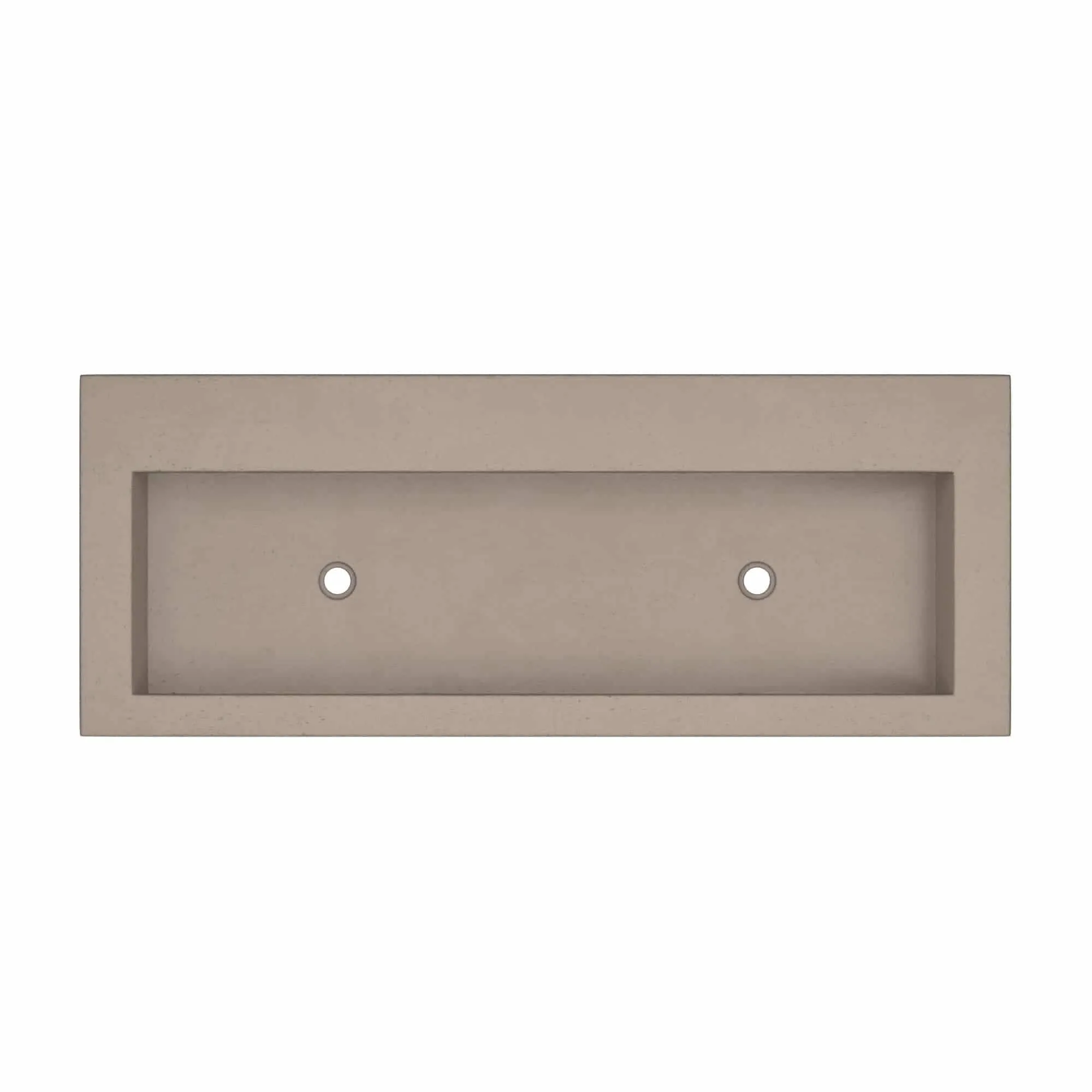 Trough 48-inch NativeStone Drop-in Double Bathroom Sink - 48 x 19 x 5