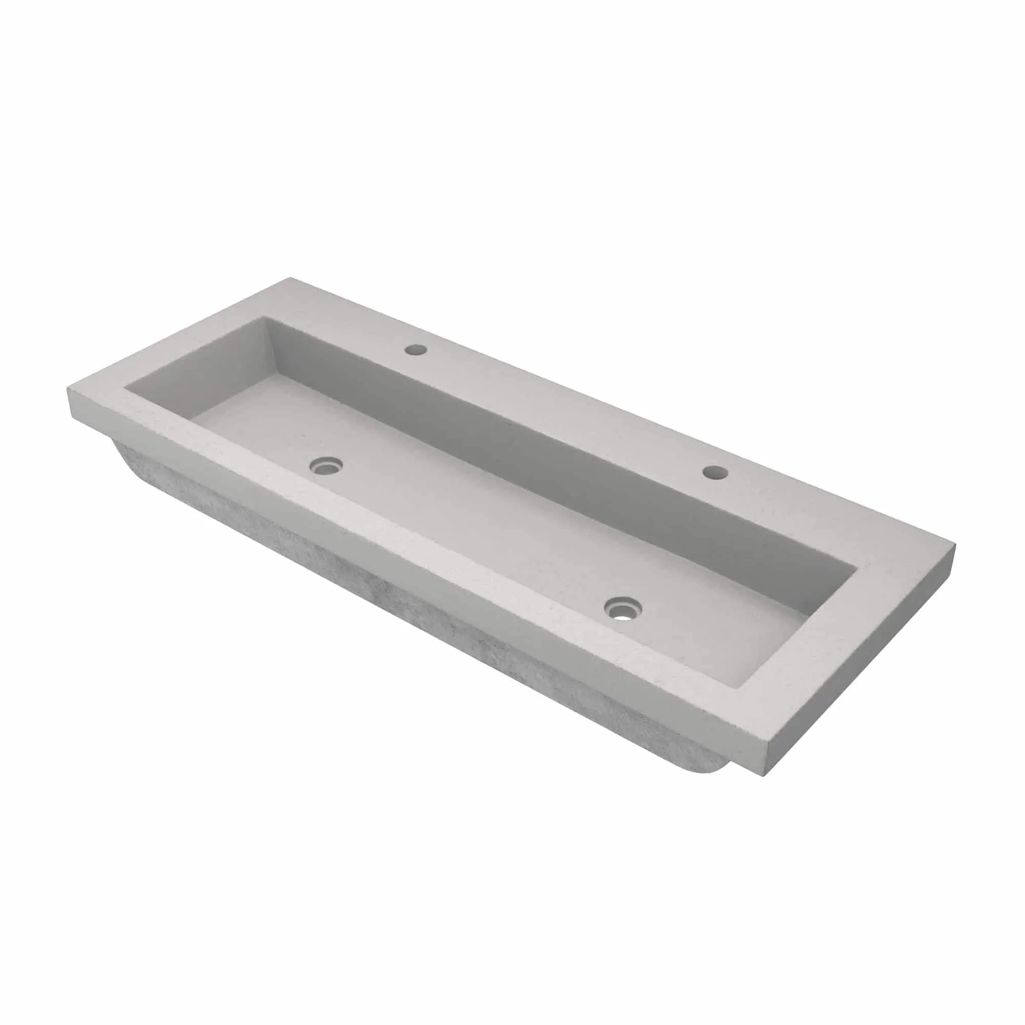 Trough 48-inch NativeStone Drop-in Double Bathroom Sink - 48 x 19 x 5