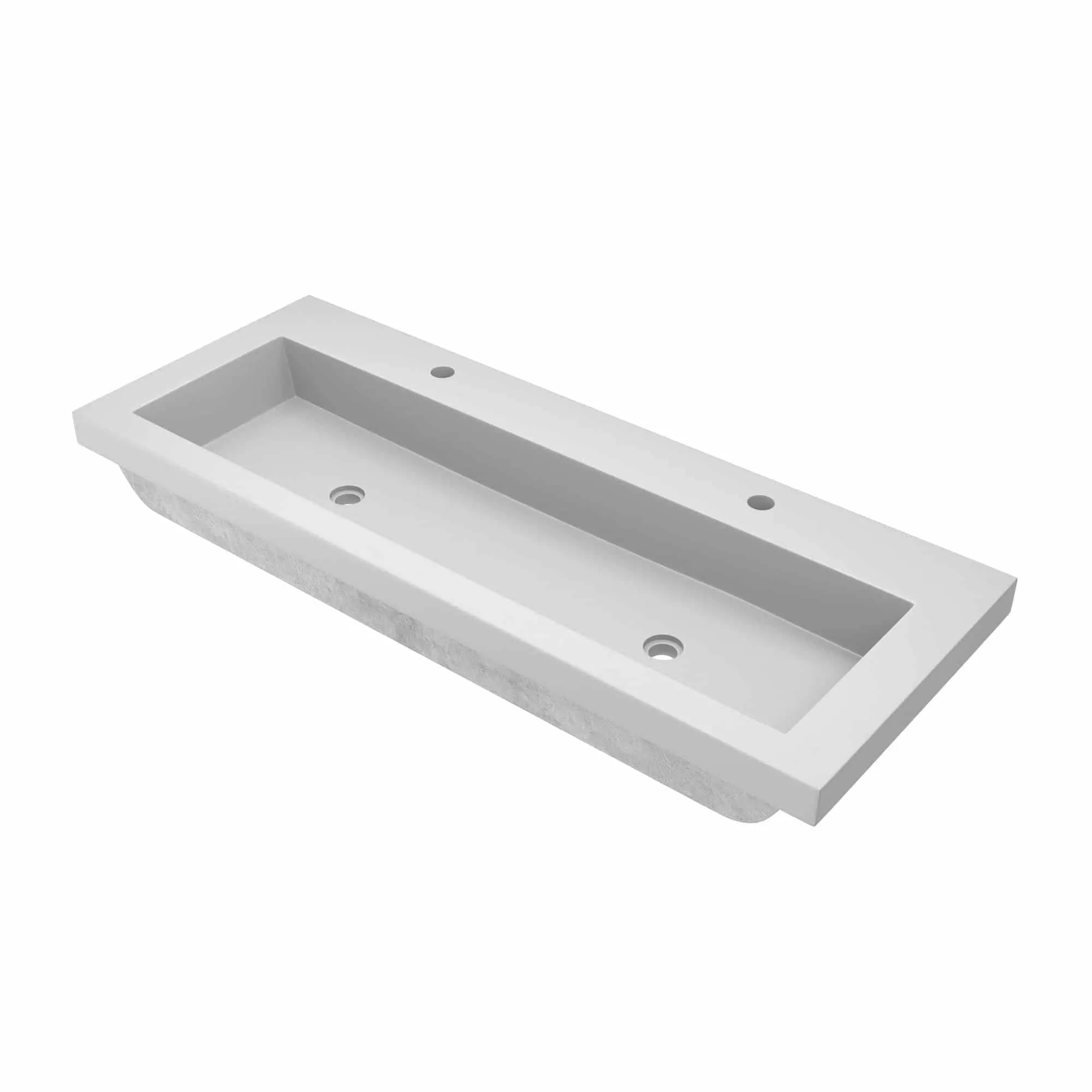 Trough 48-inch NativeStone Drop-in Double Bathroom Sink - 48 x 19 x 5