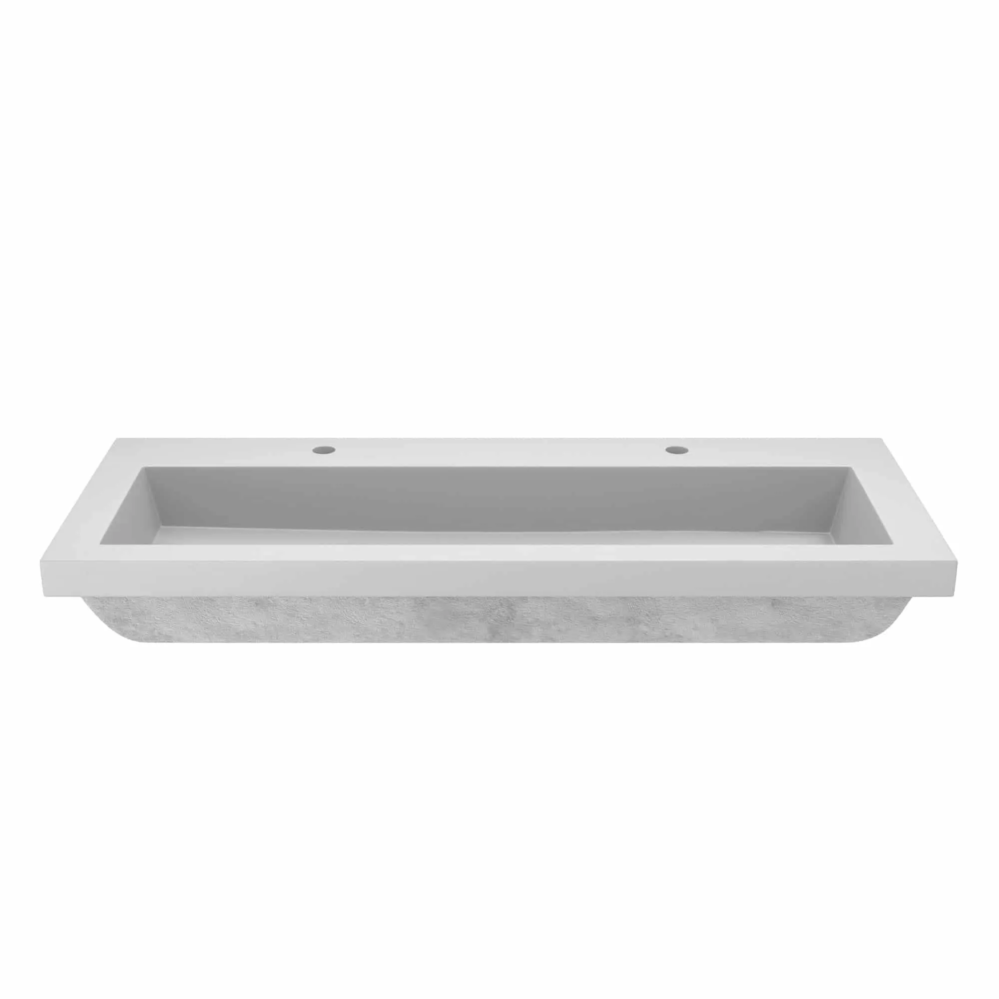 Trough 48-inch NativeStone Drop-in Double Bathroom Sink - 48 x 19 x 5