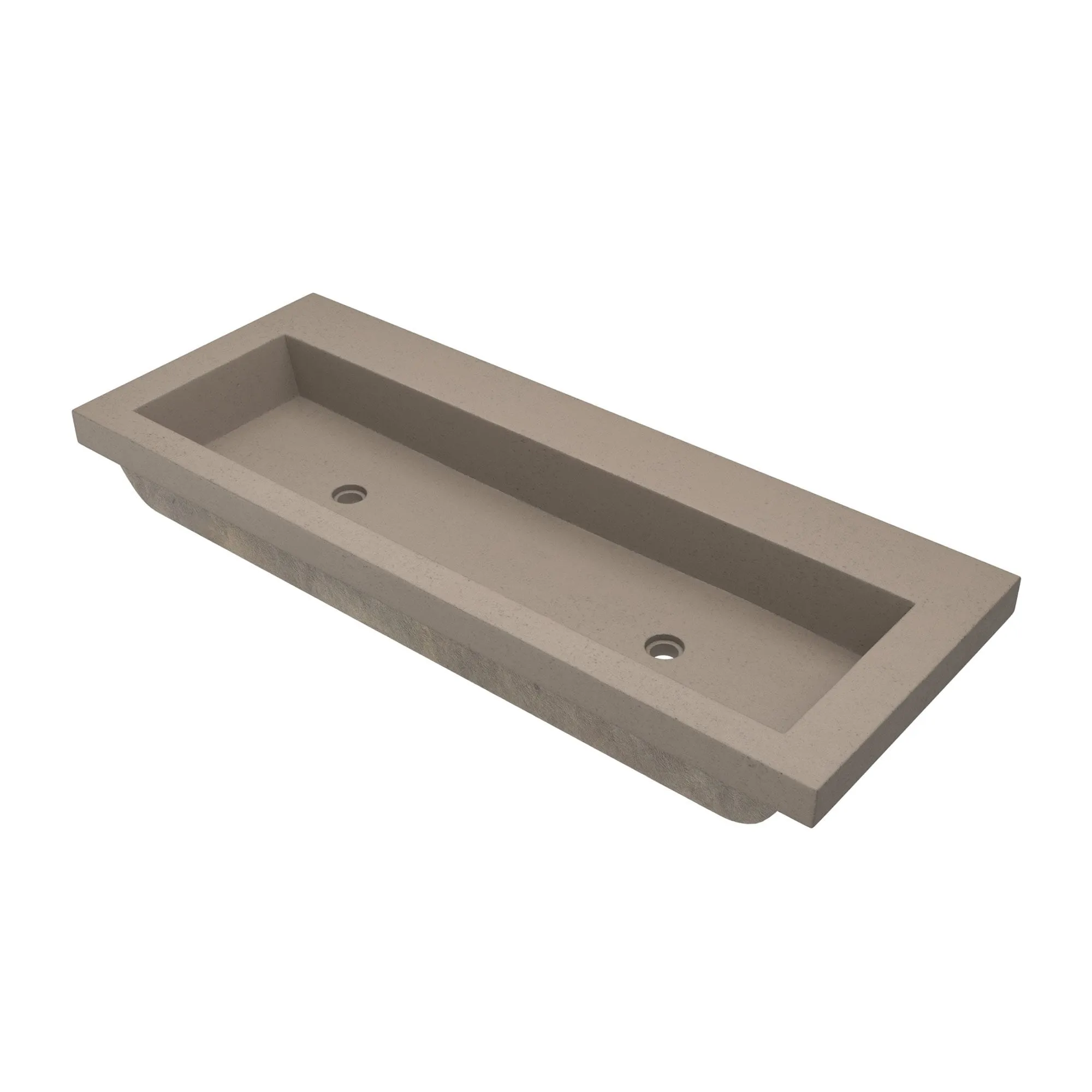 Trough 48-inch NativeStone Drop-in Double Bathroom Sink - 48 x 19 x 5