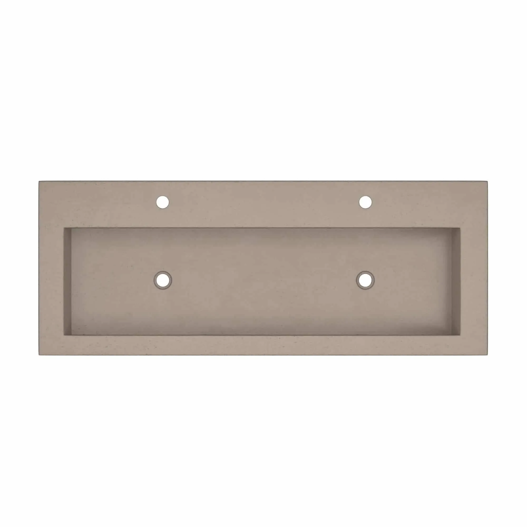 Trough 48-inch NativeStone Drop-in Double Bathroom Sink - 48 x 19 x 5