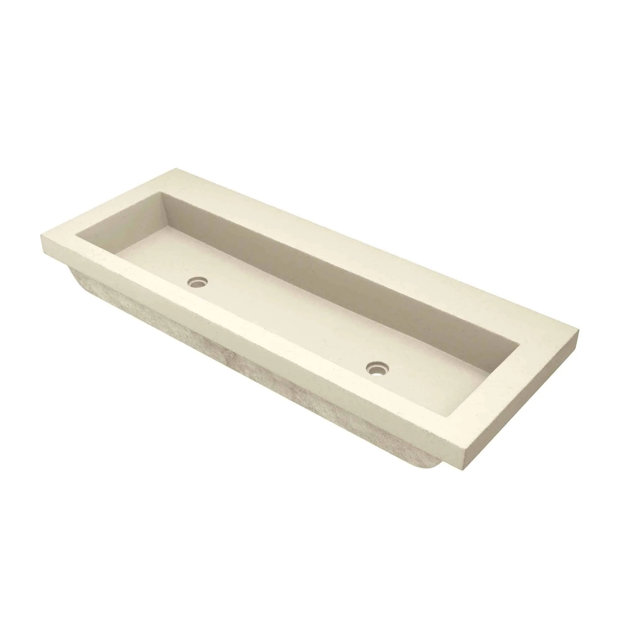 Trough 48-inch NativeStone Drop-in Double Bathroom Sink - 48 x 19 x 5