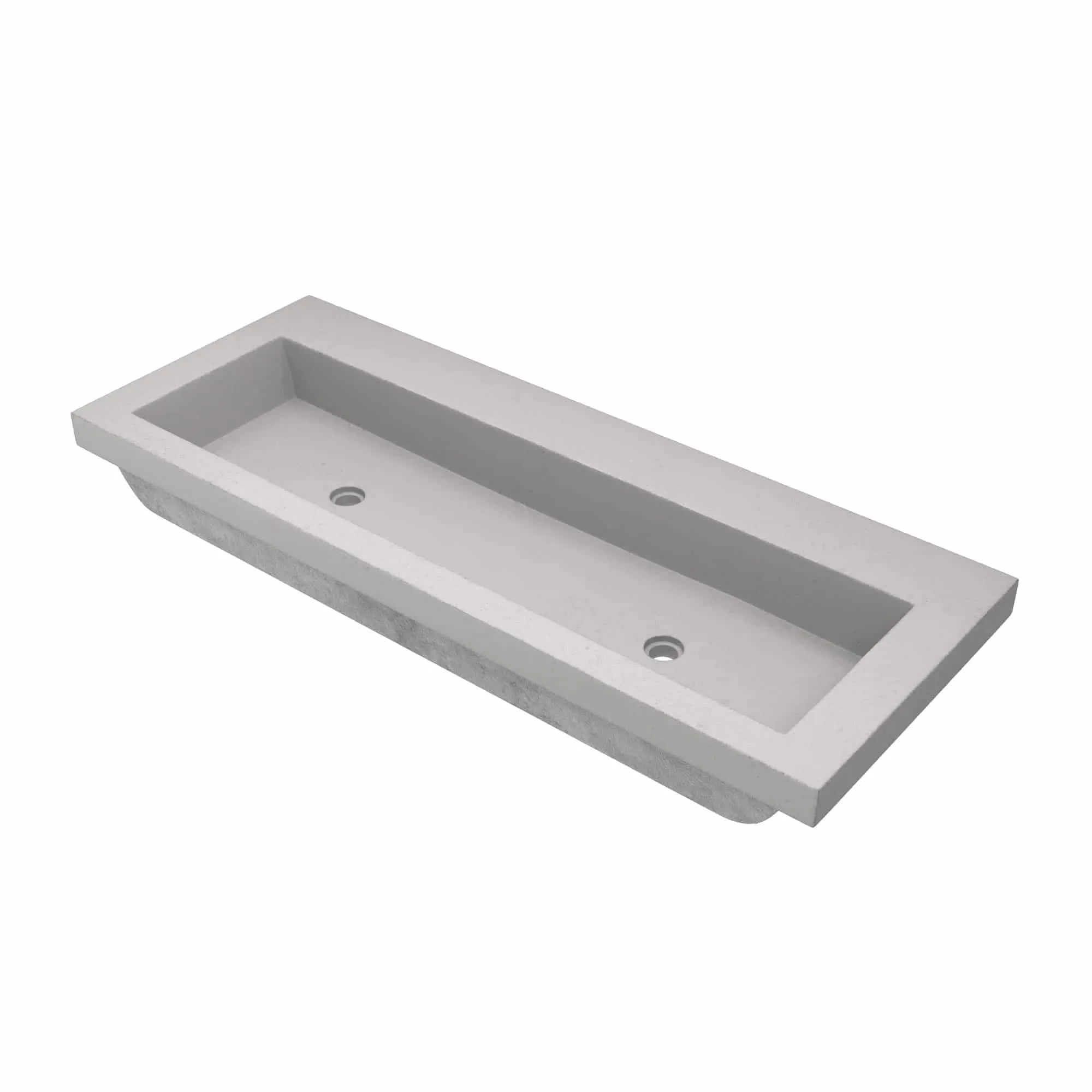 Trough 48-inch NativeStone Drop-in Double Bathroom Sink - 48 x 19 x 5