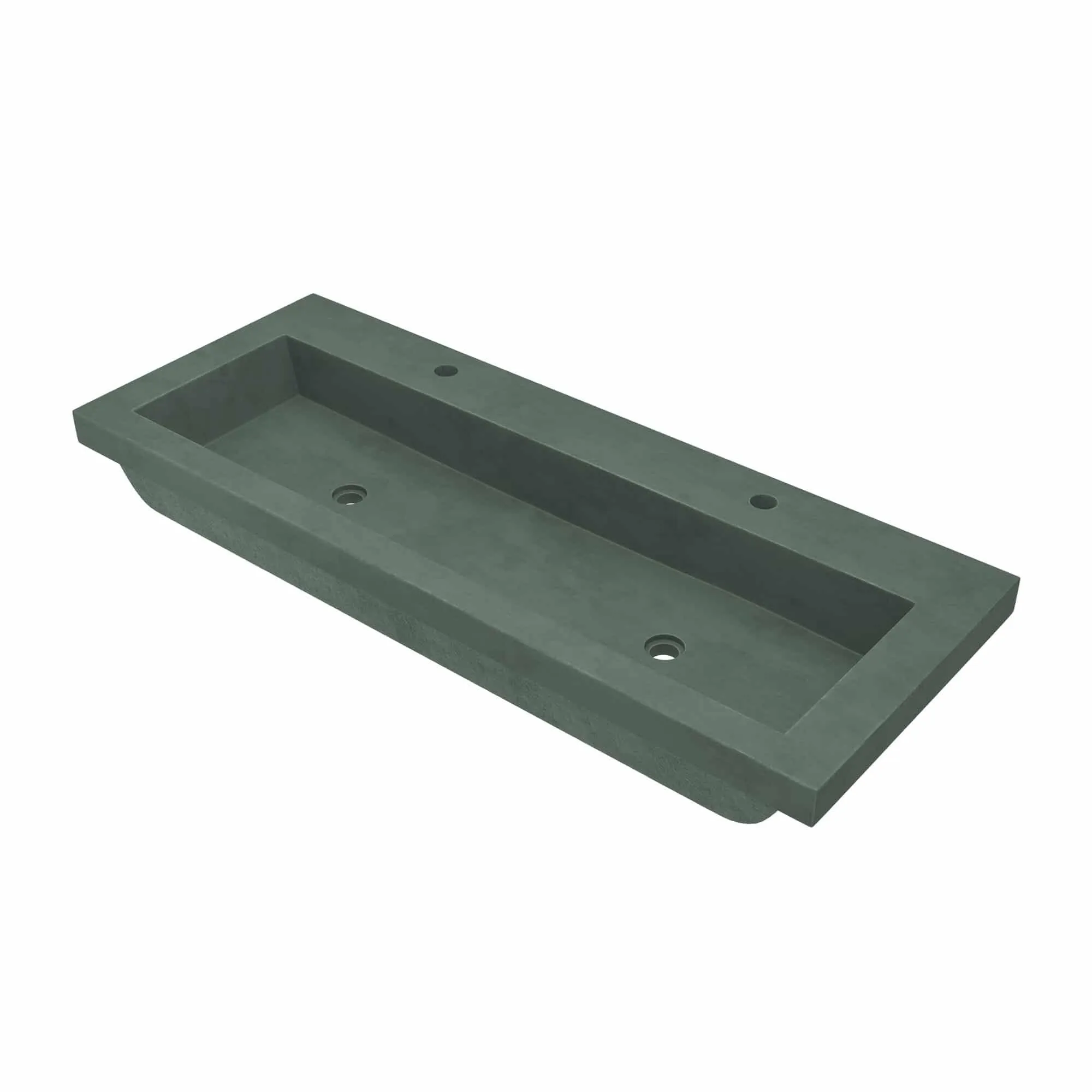 Trough 48-inch NativeStone Drop-in Double Bathroom Sink - 48 x 19 x 5