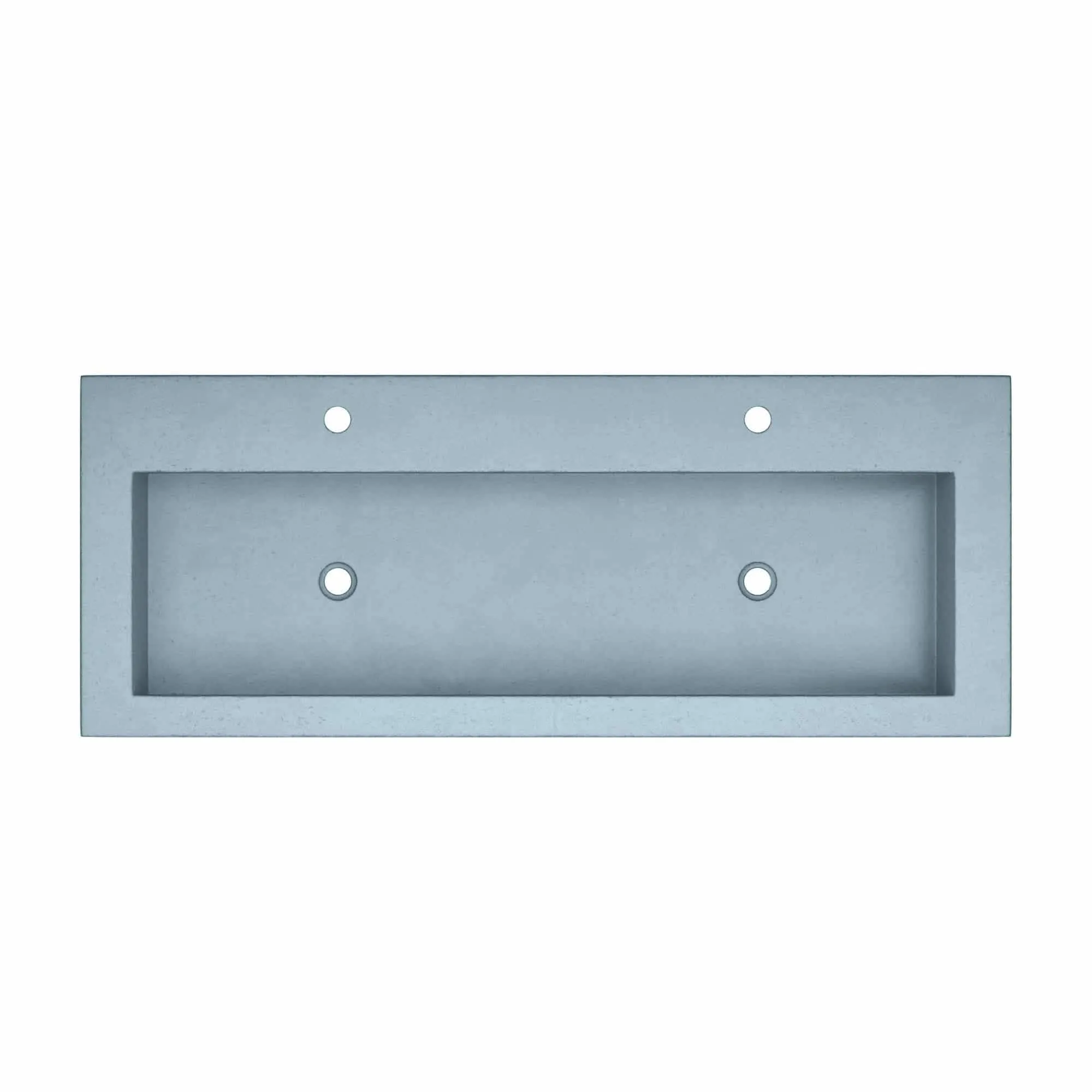 Trough 48-inch NativeStone Drop-in Double Bathroom Sink - 48 x 19 x 5