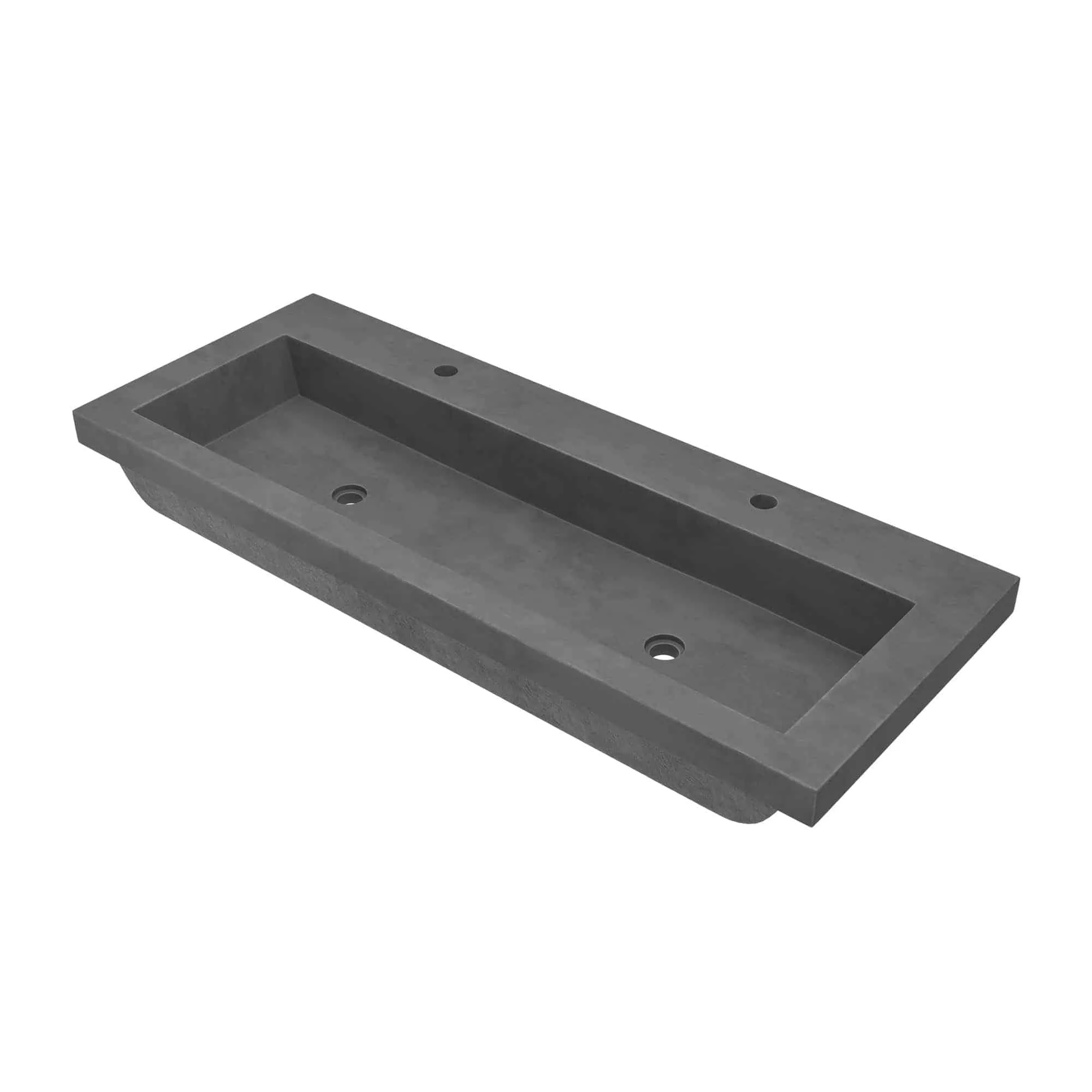 Trough 48-inch NativeStone Drop-in Double Bathroom Sink - 48 x 19 x 5