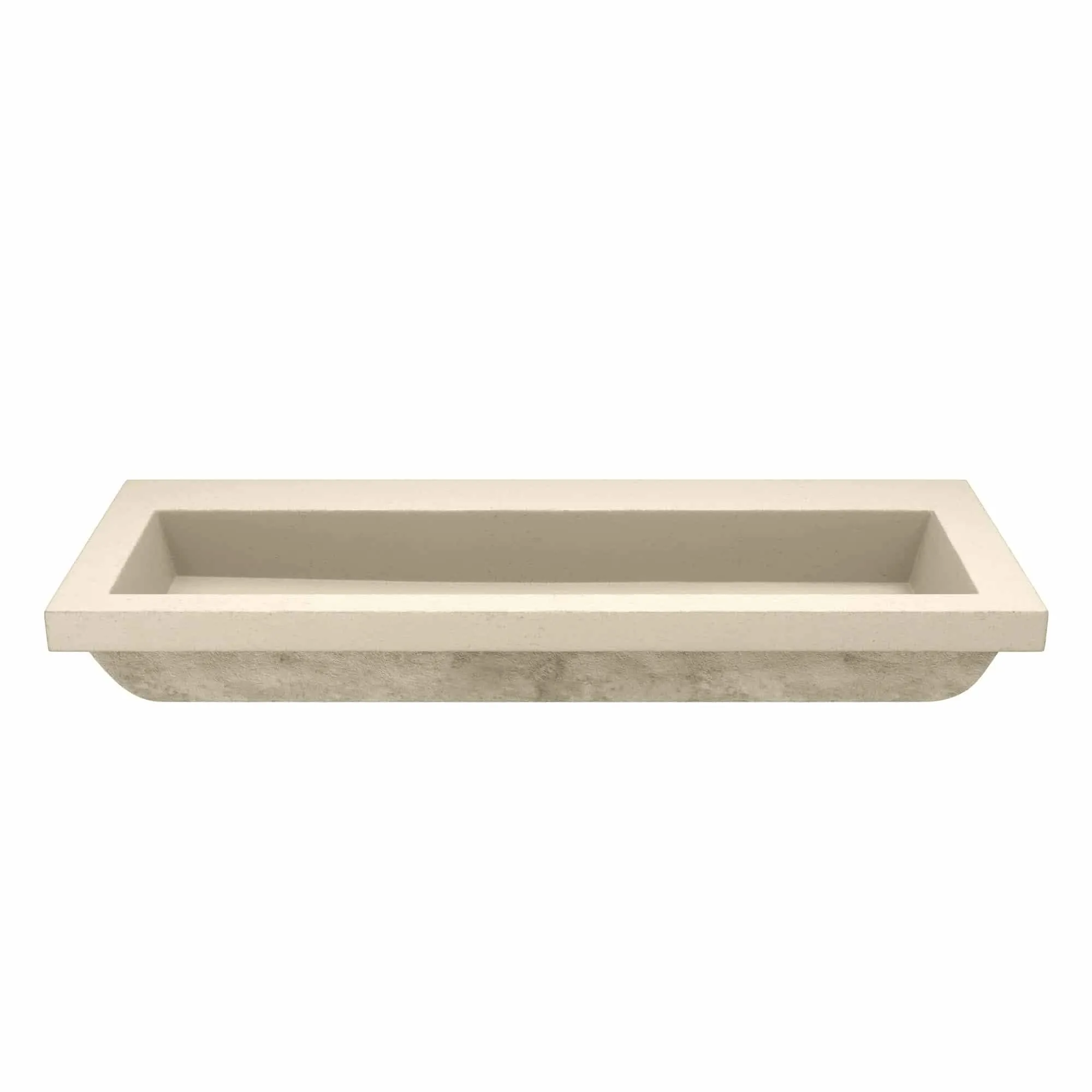 Trough 48-inch NativeStone Drop-in Double Bathroom Sink - 48 x 19 x 5