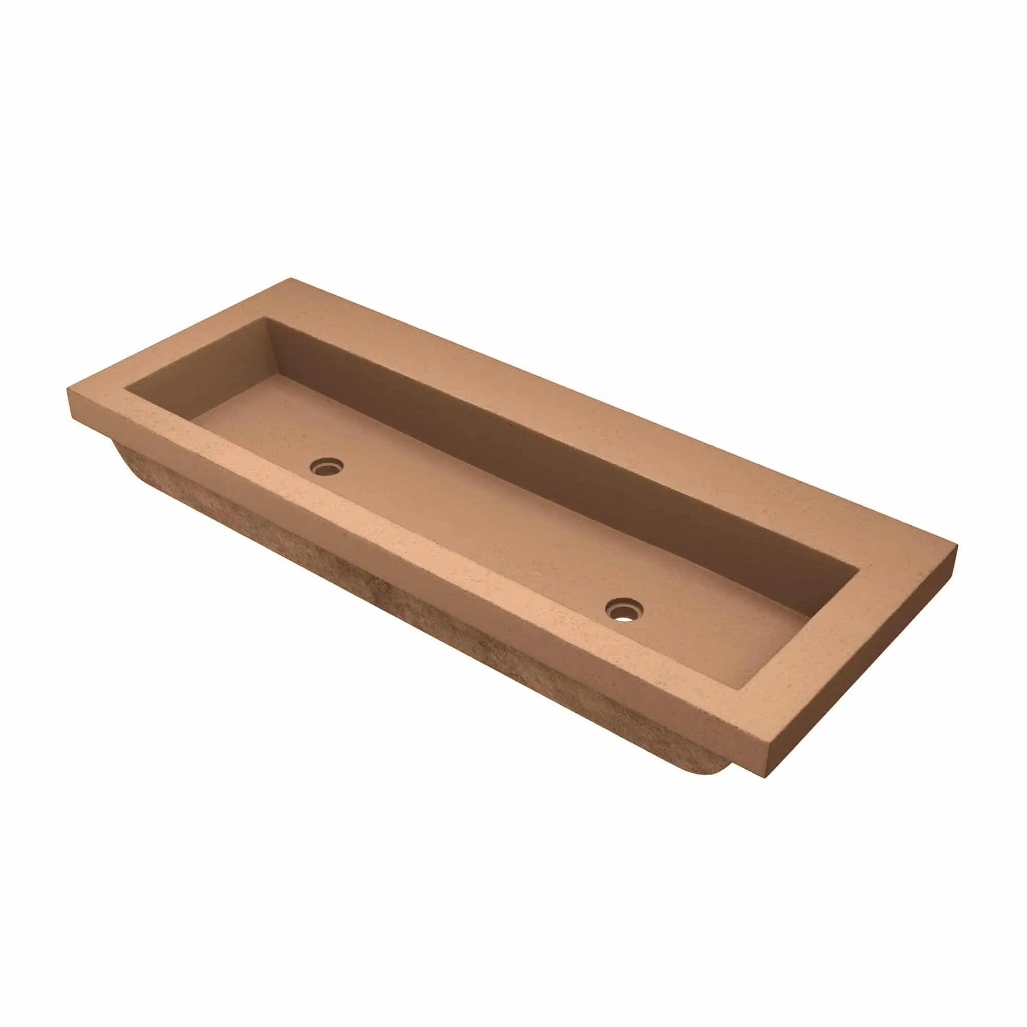 Trough 48-inch NativeStone Drop-in Double Bathroom Sink - 48 x 19 x 5