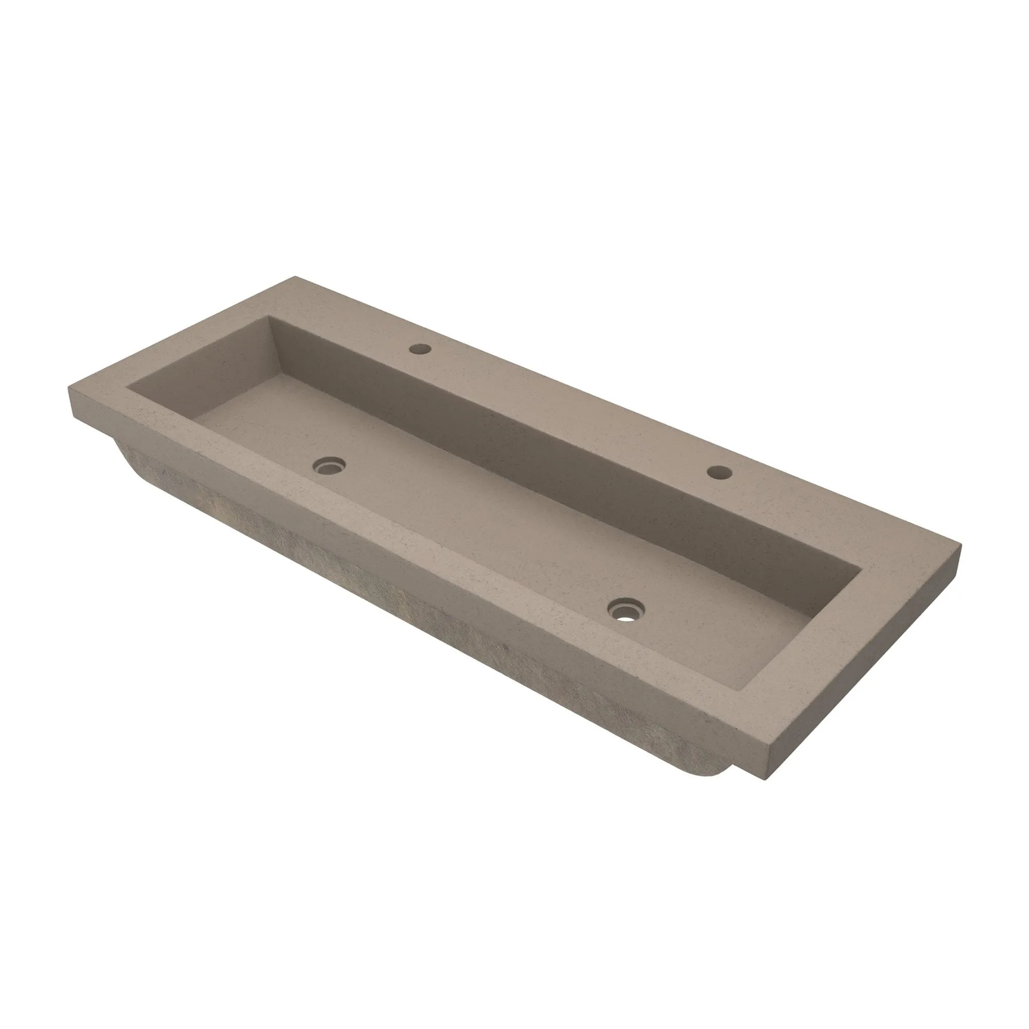 Trough 48-inch NativeStone Drop-in Double Bathroom Sink - 48 x 19 x 5