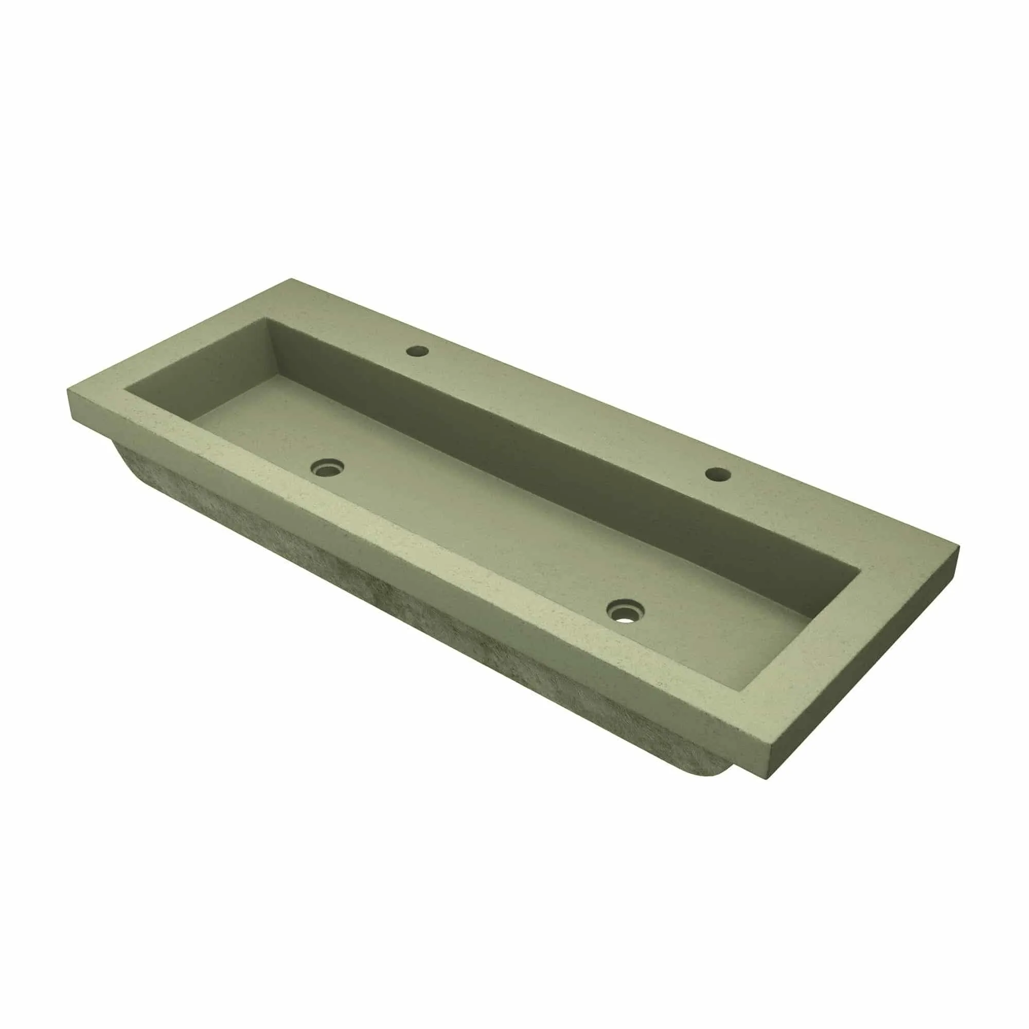 Trough 48-inch NativeStone Drop-in Double Bathroom Sink - 48 x 19 x 5
