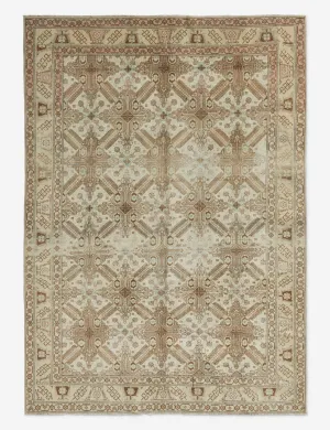 Vintage Turkish Hand-Knotted Wool Rug No. 171. 4'9 x 6'8