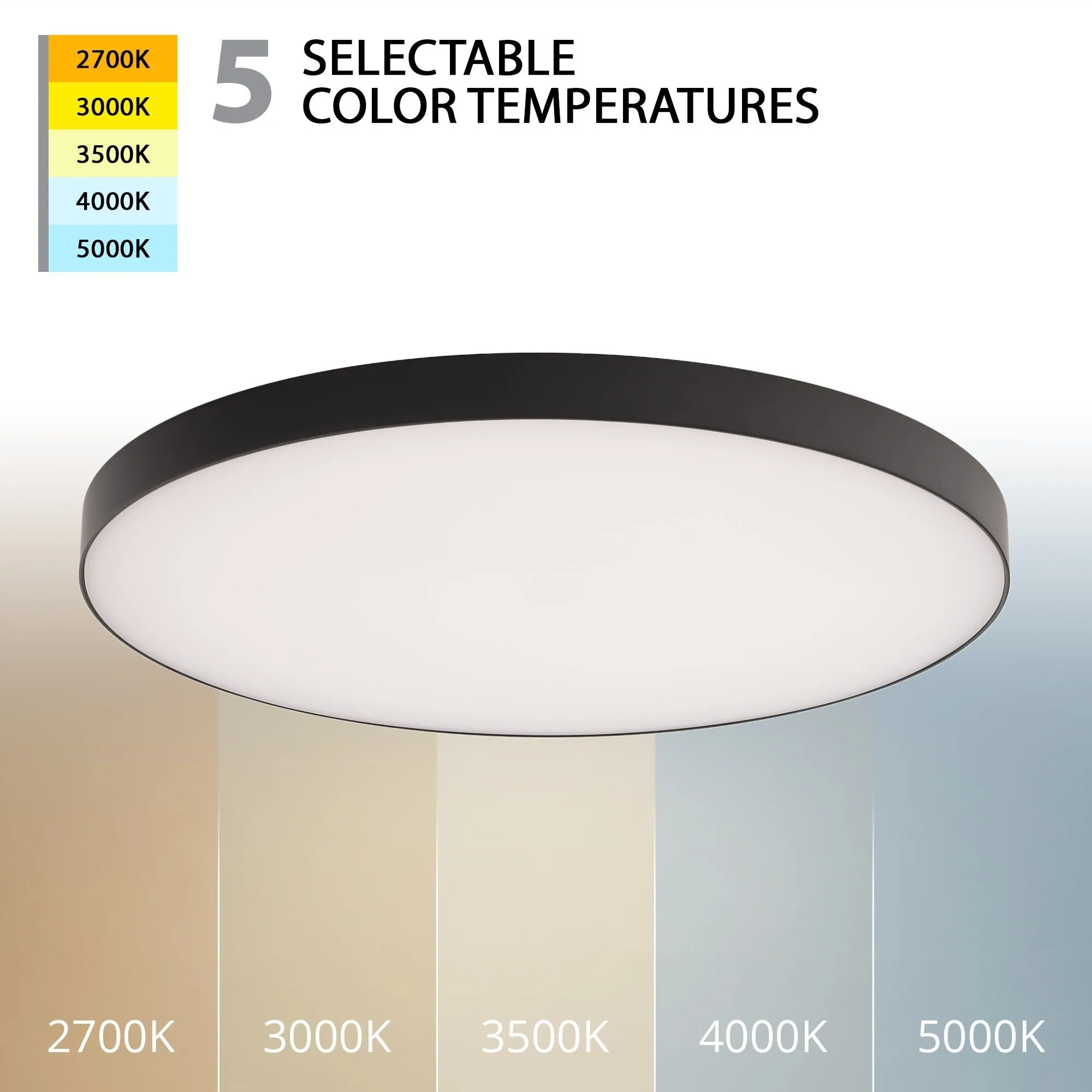 WAC Lighting FM-240512-9CS Edgeless Round 12 Wide LED Flush Mount