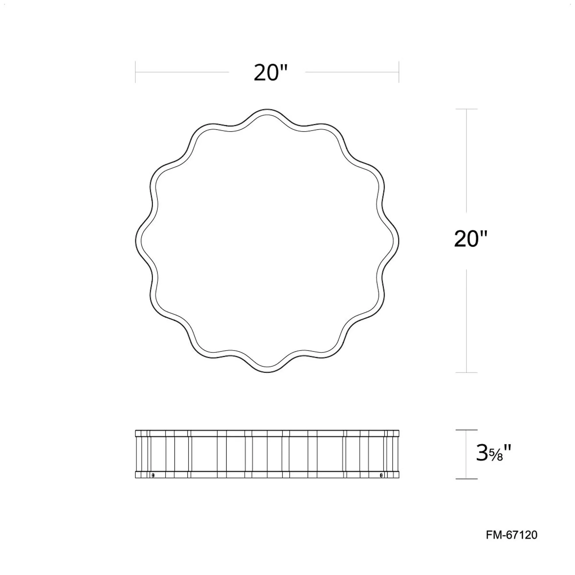 WAC Lighting FM-67120 Vaughan 20 Wide LED Flush Mount Drum Ceiling