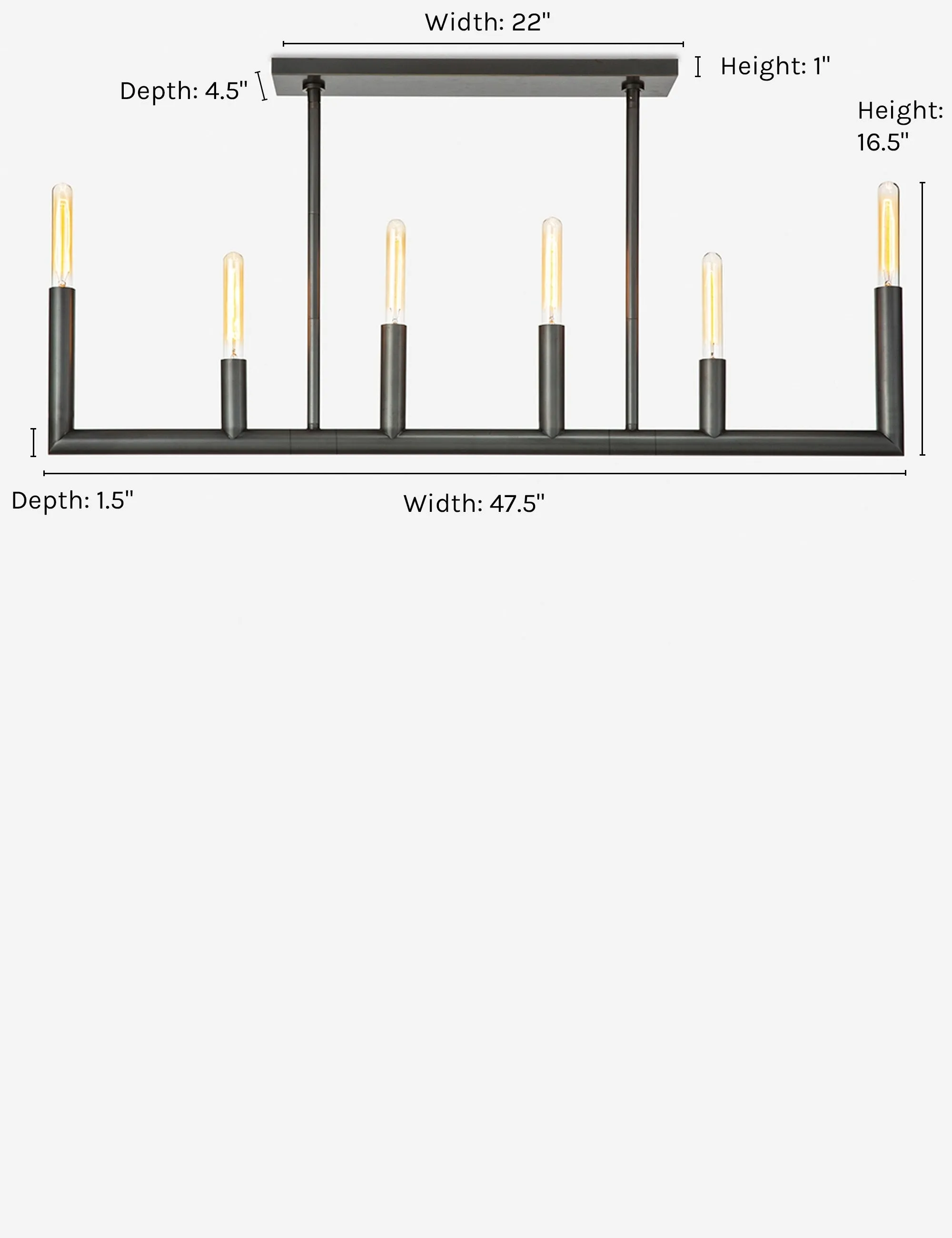 Wolfe Linear Chandelier by Regina Andrew by Regina Andrew