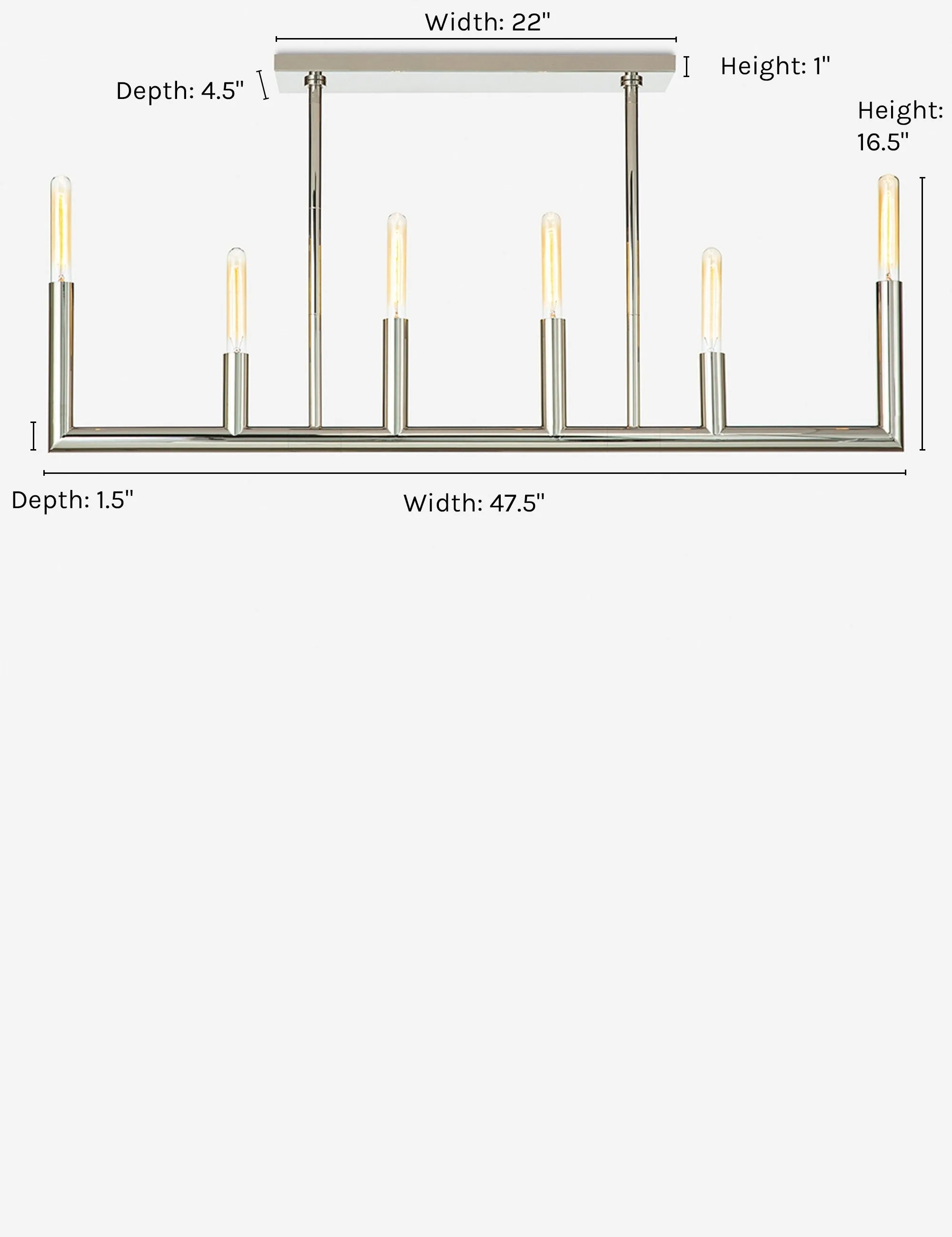 Wolfe Linear Chandelier by Regina Andrew by Regina Andrew