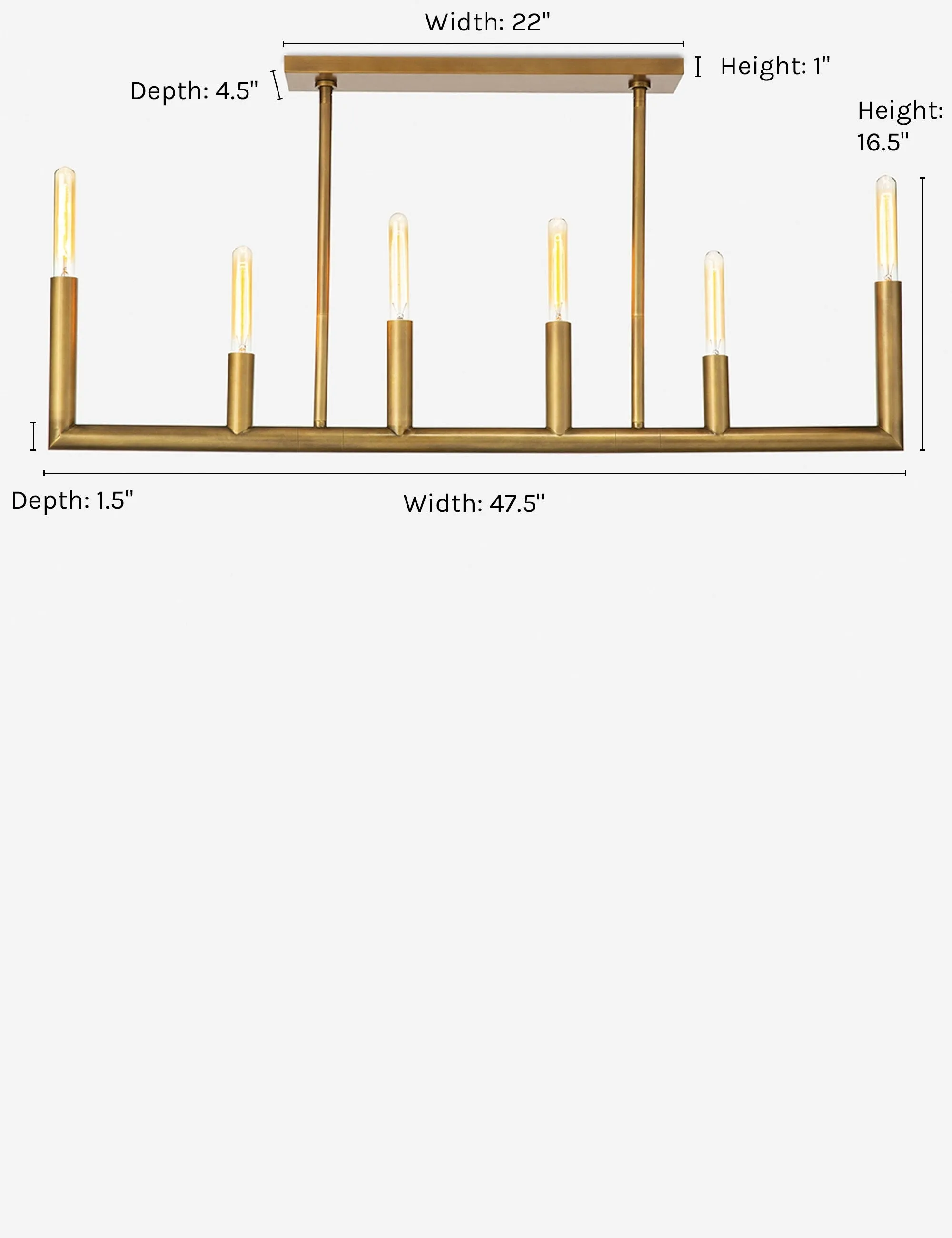 Wolfe Linear Chandelier by Regina Andrew by Regina Andrew