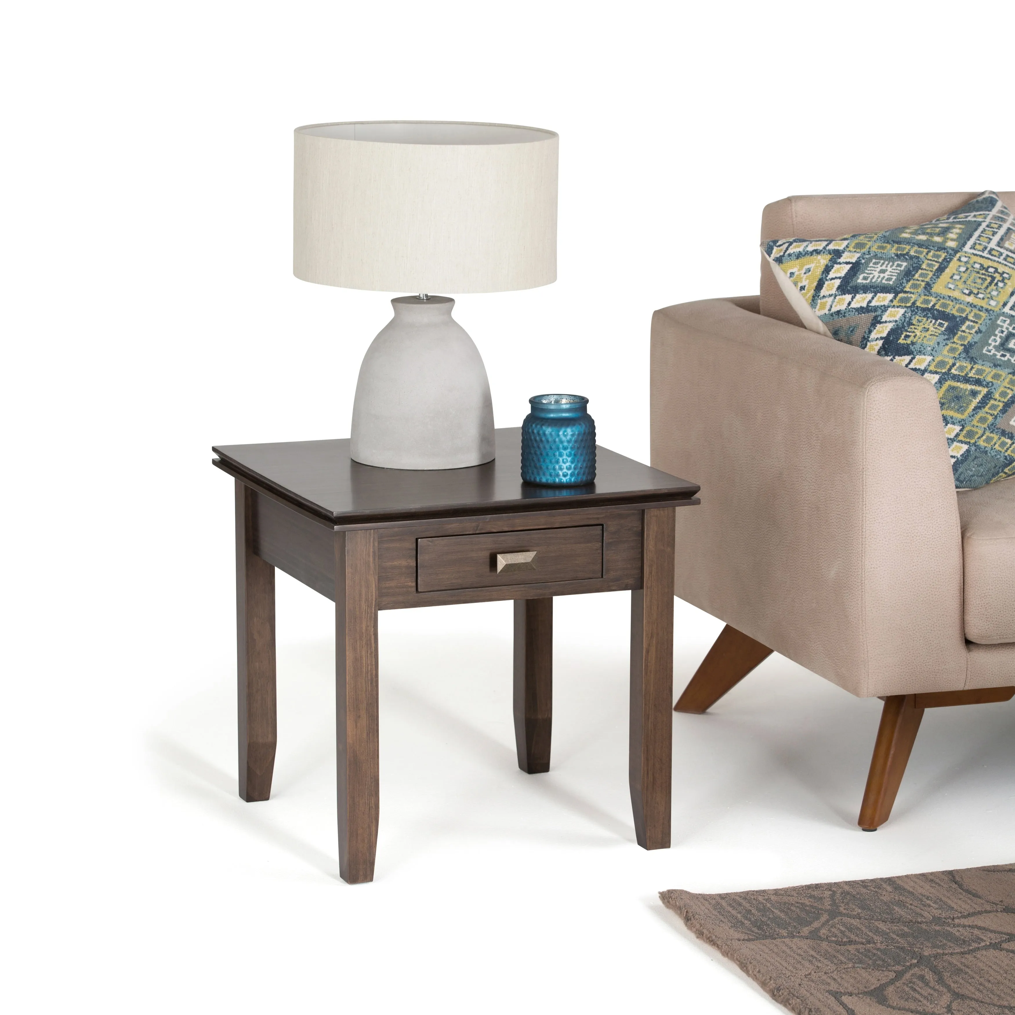 WYNDENHALL Stratford SOLID WOOD 21 inch Wide Square Transitional End Side Table