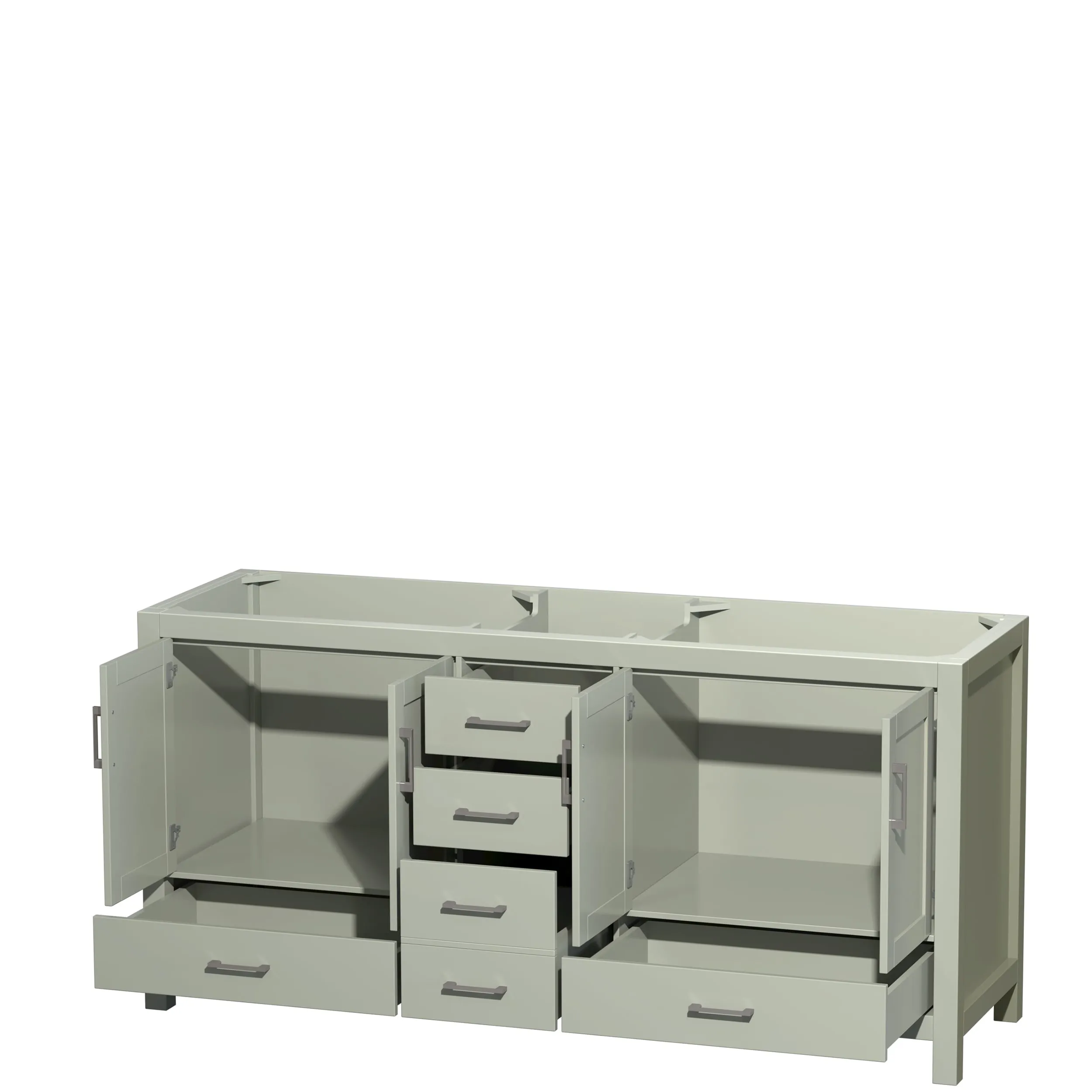 Wyndham Collection Sheffield Double Vanity Cabinet