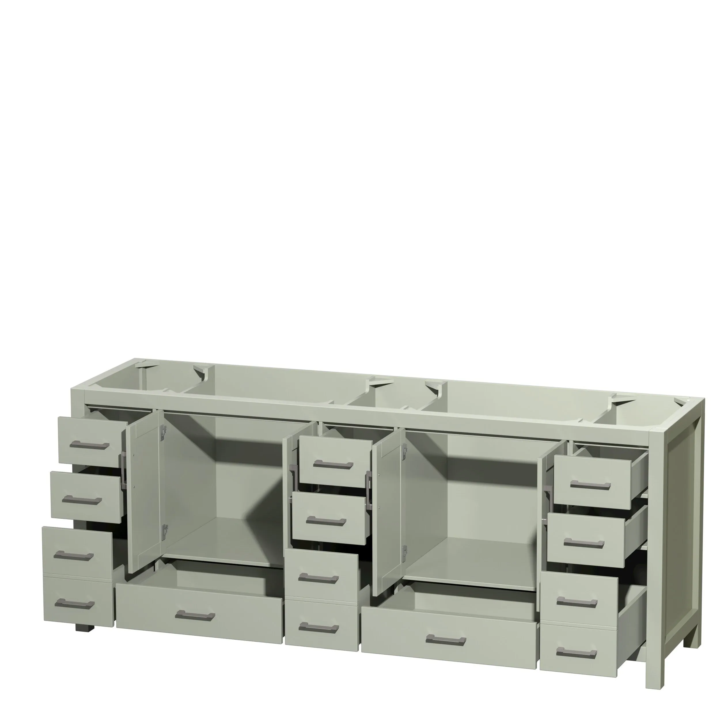 Wyndham Collection Sheffield Double Vanity Cabinet