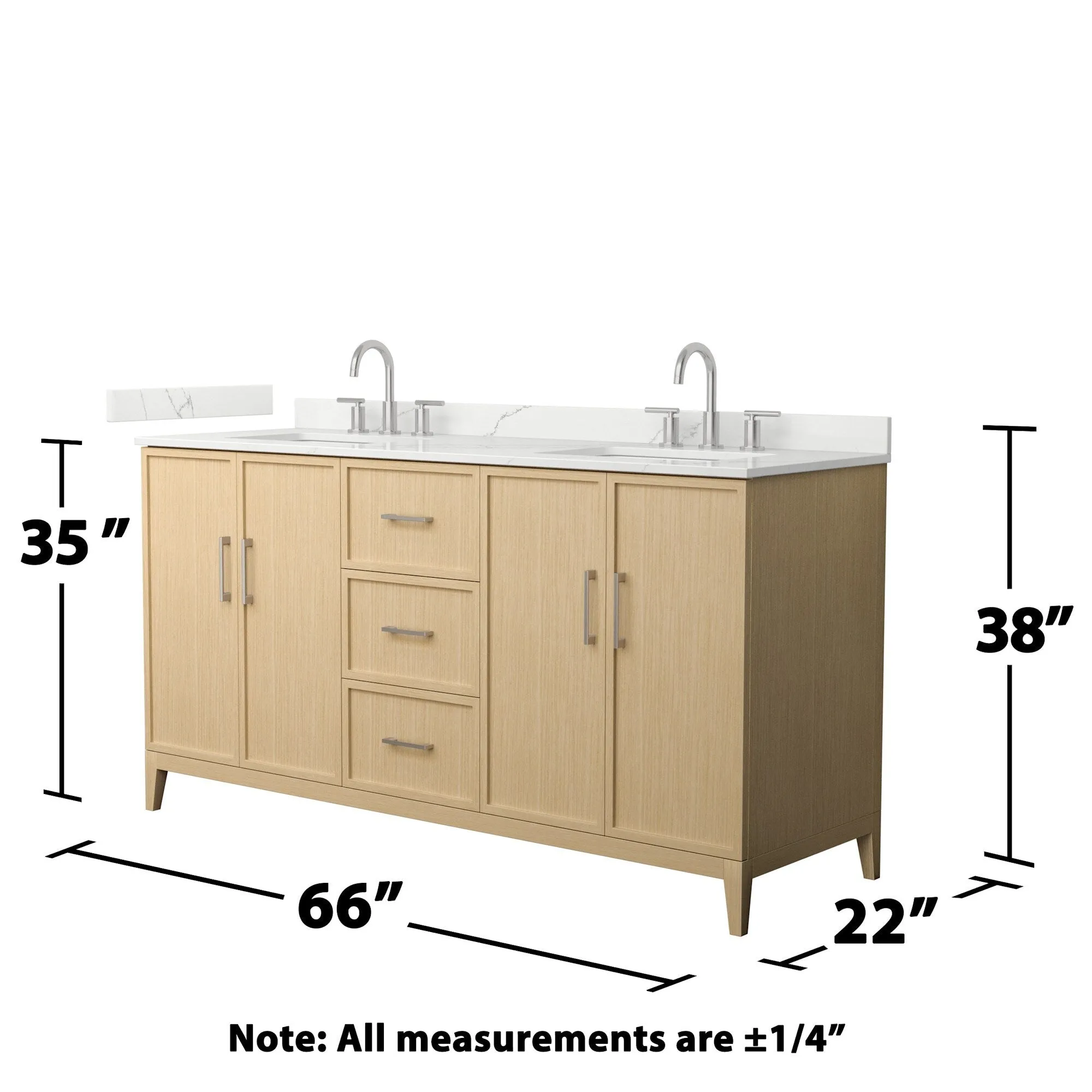 Wyndham Collection WCH717166D-QTZ-US3MXX Elan 66 Free Standing Double