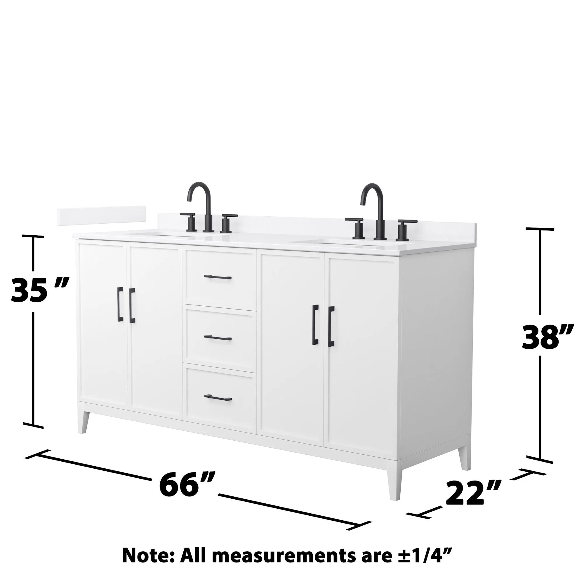 Wyndham Collection WCH717166D-QTZ-US3MXX Elan 66 Free Standing Double