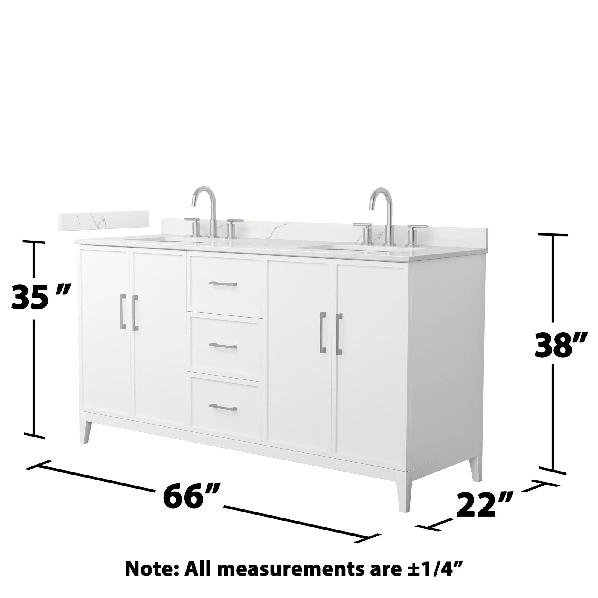 Wyndham Collection WCH717166D-QTZ-US3MXX Elan 66 Free Standing Double