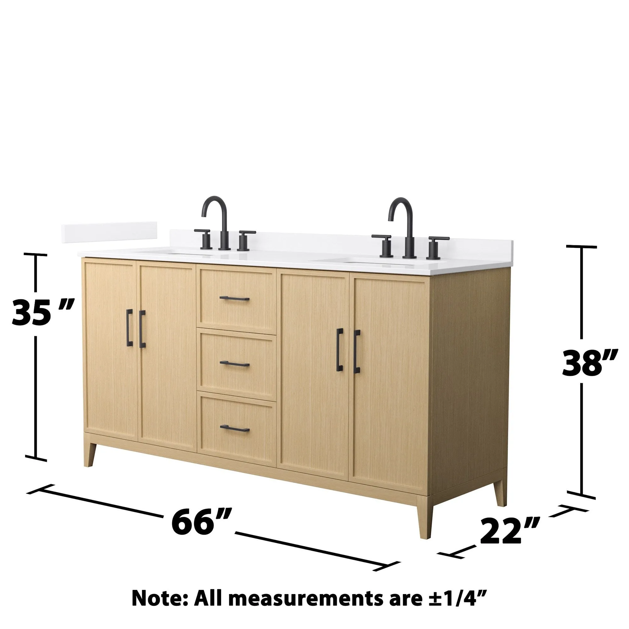 Wyndham Collection WCH717166D-QTZ-US3MXX Elan 66 Free Standing Double