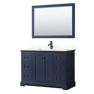 Wyndham Collection WCV232348S-QTZ-UNSM46 Avery 48 Free Standing