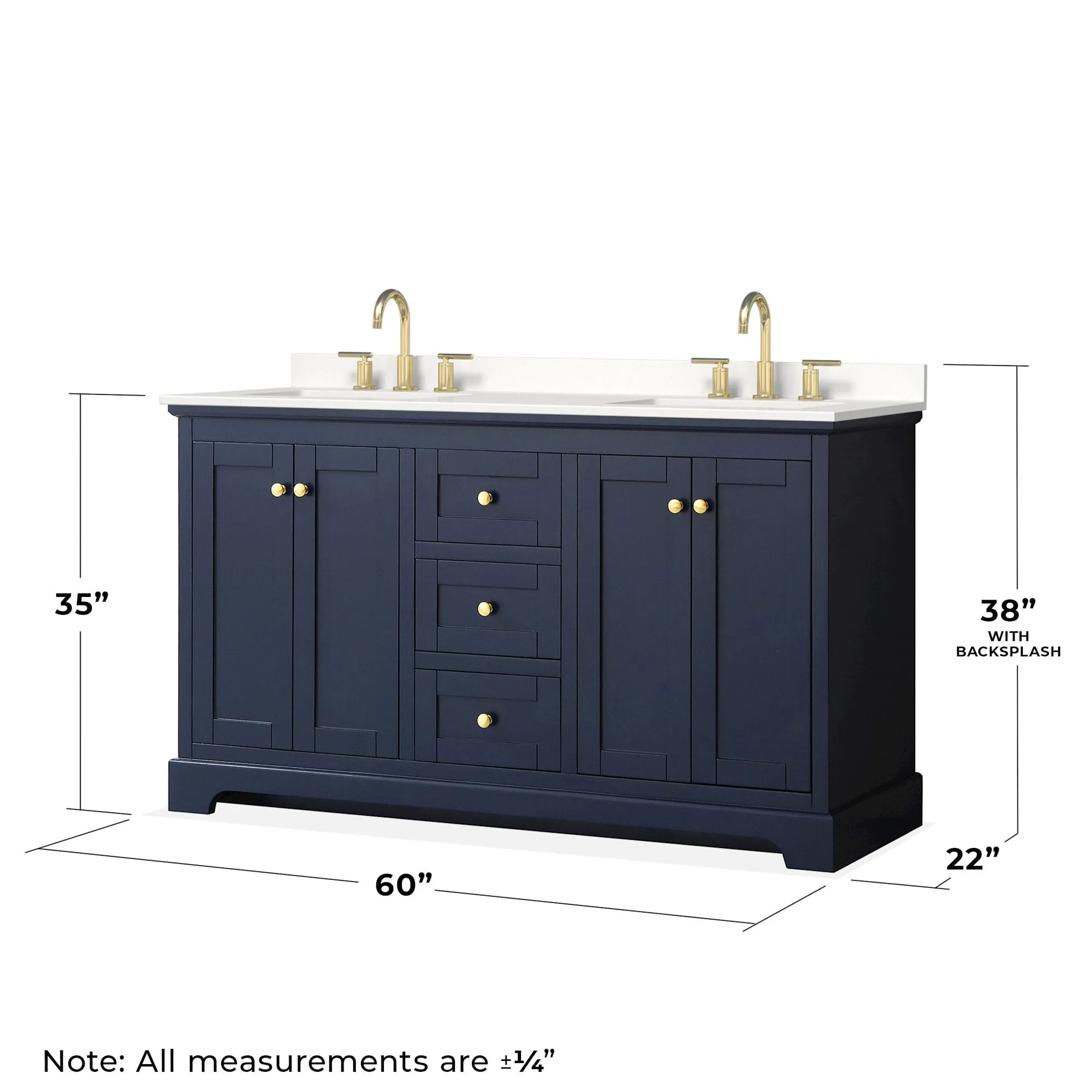 Wyndham Collection WCV232360D-QTZ-US3MXX Avery 60 Free Standing