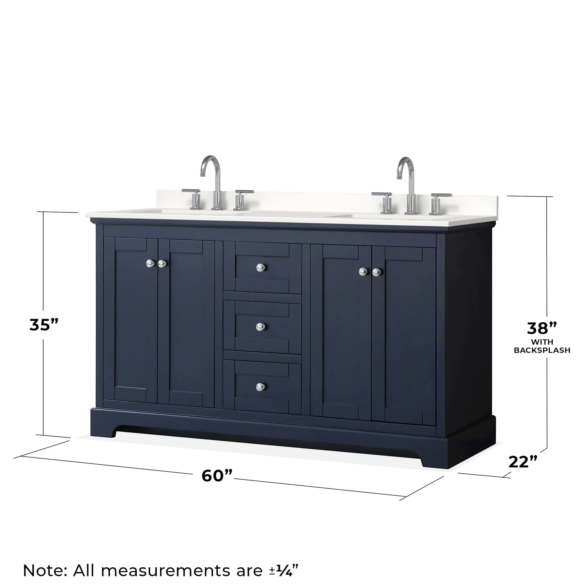 Wyndham Collection WCV232360D-QTZ-US3MXX Avery 60 Free Standing